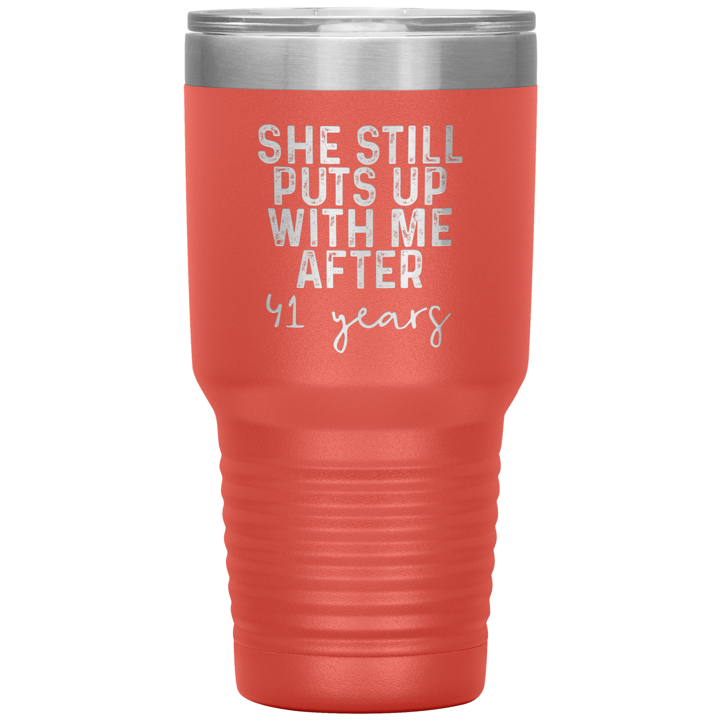 41st Anniversary Gifts for Husband, Coffee Mug, Tumbler, Birthday Gifts for Men and Women