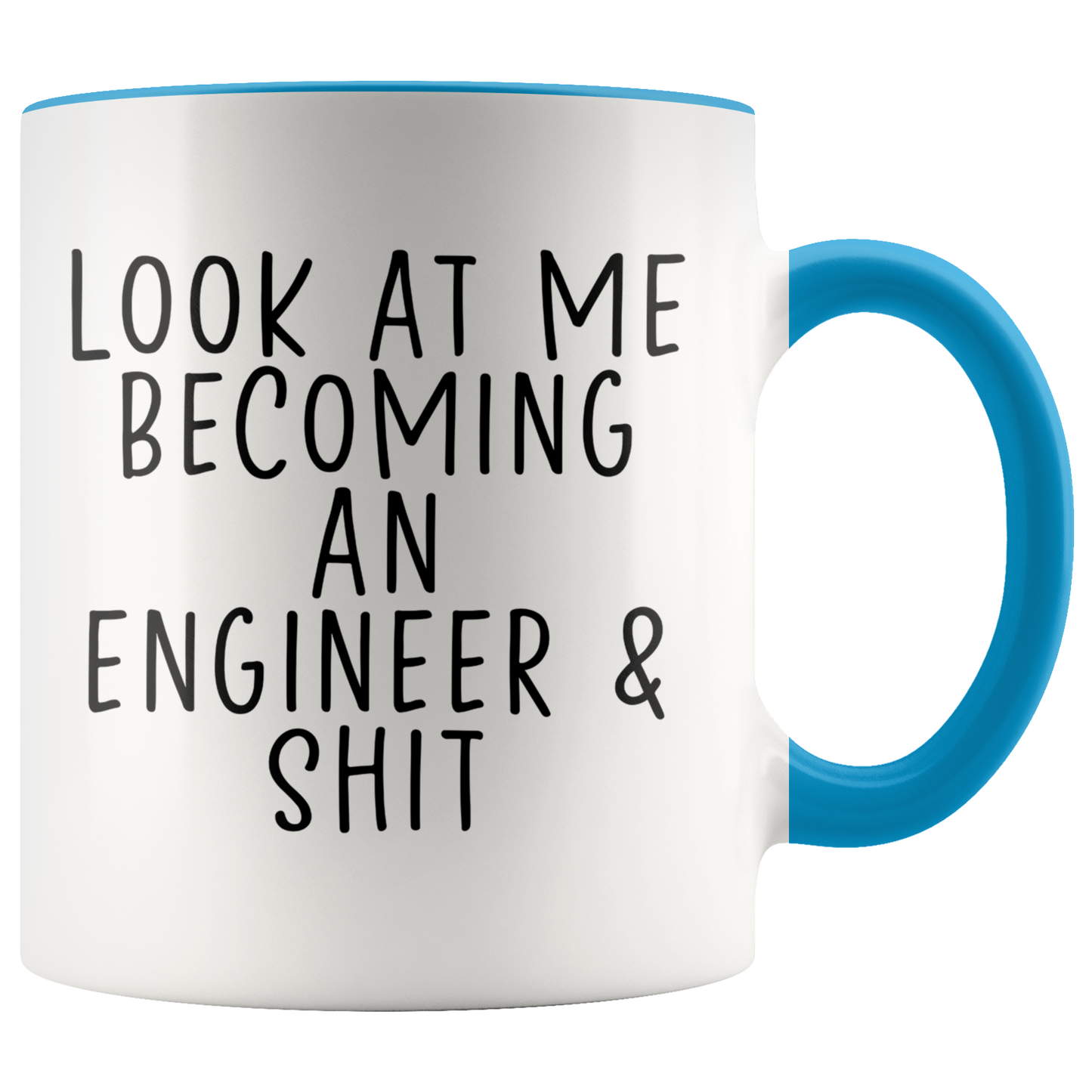 Engineer Gifts, Coffee Mug, Two Tone Accent Cup, Birthday Gift for Men and Women