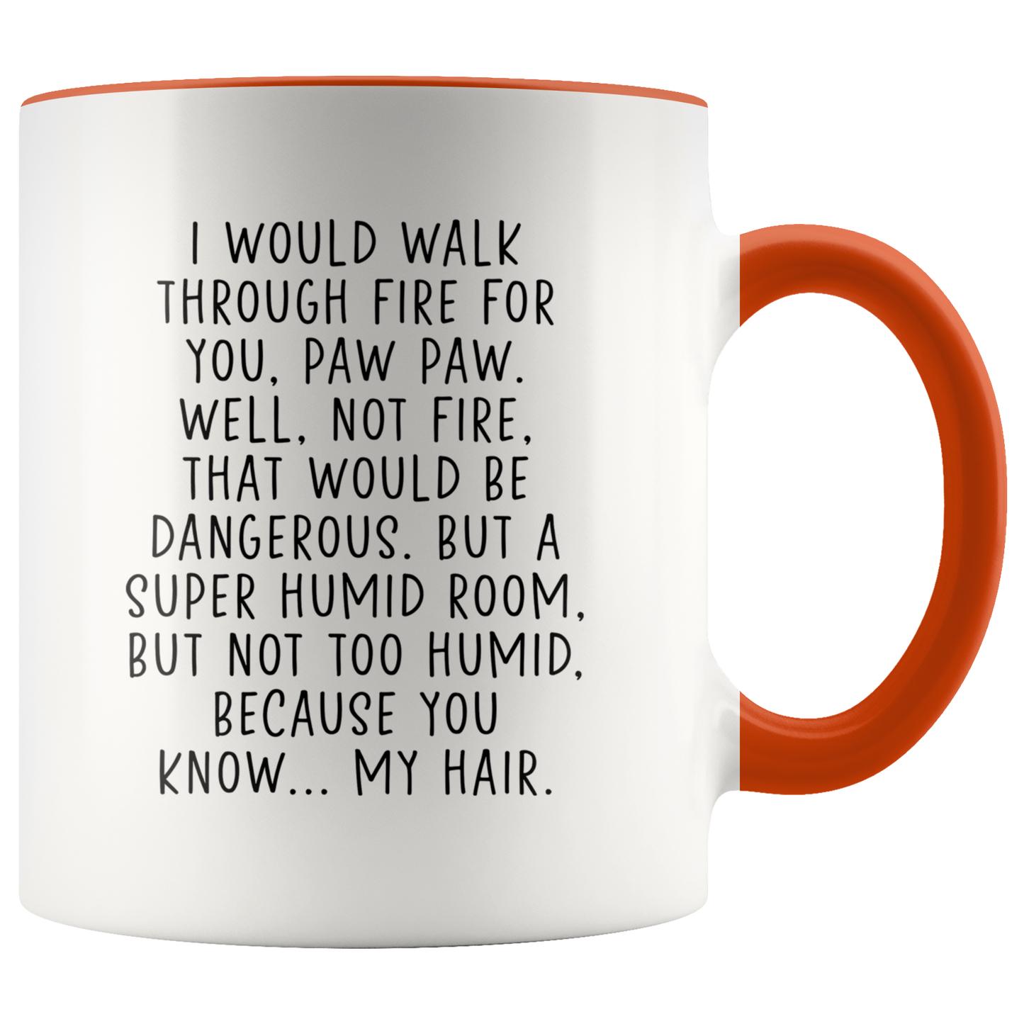 Paw Paw Gifts, Coffee Mug, Two Tone Accent Cup, Birthday Gift for Men and Women