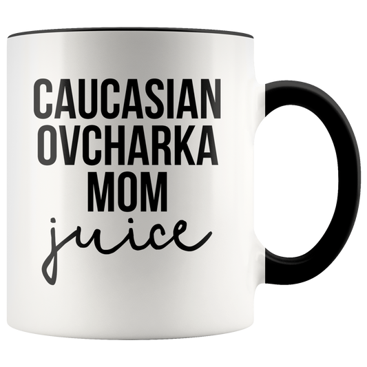 Caucasian Ovcharka Mom Gifts, Coffee Mug, Two Tone Accent Cup, Birthday Gift for Men and Women