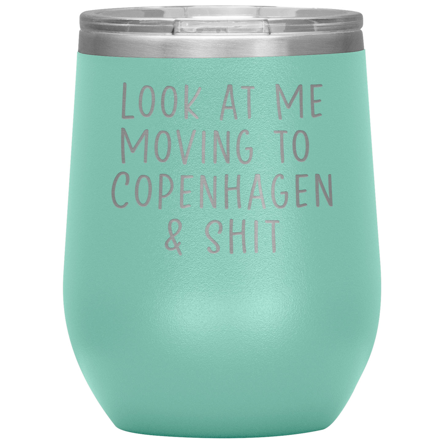 Moving to Copenhagen Denmark Wine Tumbler, Funny Moving Away Gifts, Housewarming Travel Wine Cup, Birthday Gifts for Men and Women