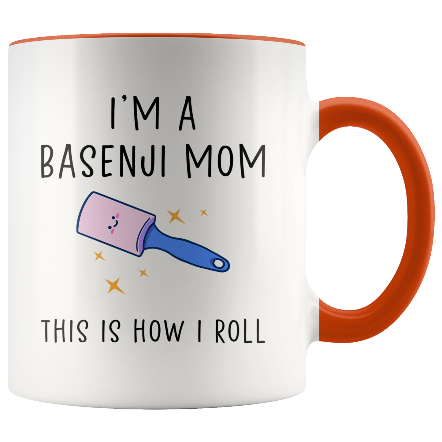 Basenji Mom Gifts, Coffee Mug, Two Tone Accent Cup, Birthday Gift for Men and Women