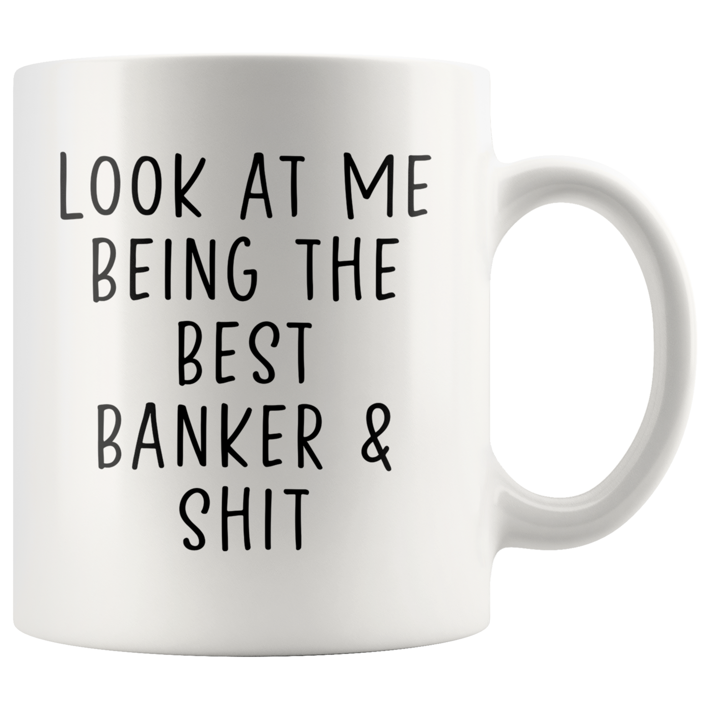 Banker Gifts, Coffee Mug, Two Tone Accent Cup, Birthday Gift for Men and Women