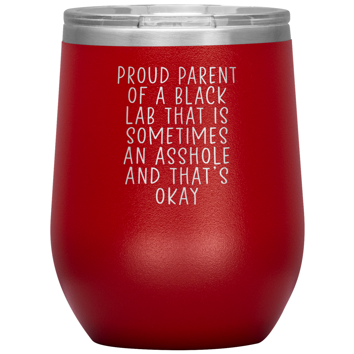 Black Lab Mom Dad Wine Tumbler, Gifts, Travel Wine Cup, Birthday Gifts for Men and Women