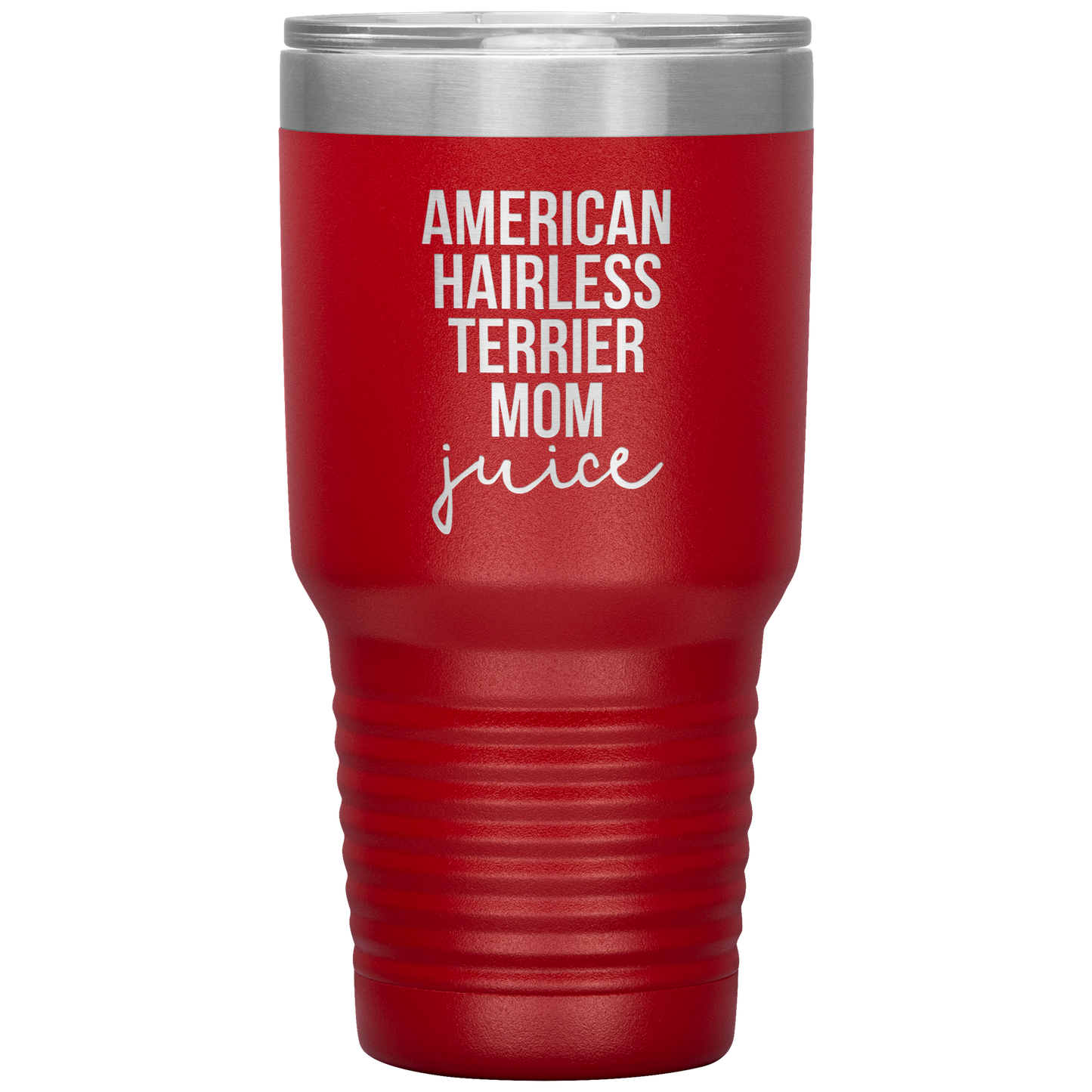 American Hairless Terrier Mom Tumbler, Funny Travel Coffee Mug, Birthday Gifts for Men and Women