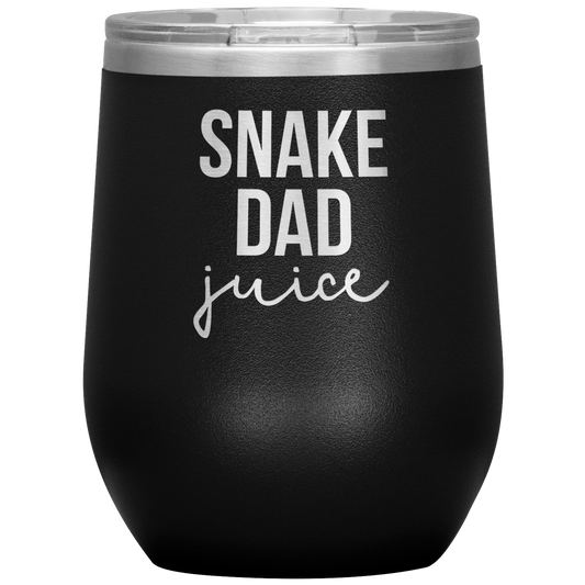 Snake Dad Wine Tumbler, Snake Dad Gifts, Travel Wine Cup, Birthday Gifts for Men and Women