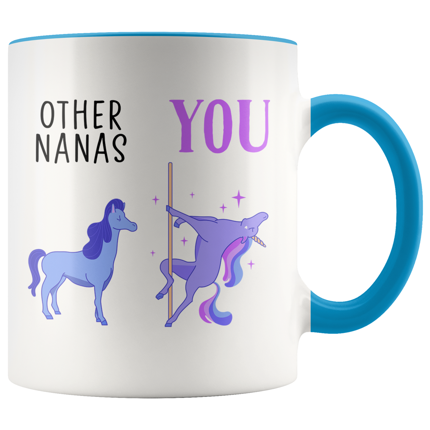 Nana Gifts, Coffee Mug, Two Tone Accent Cup, Birthday Gift for Men and Women