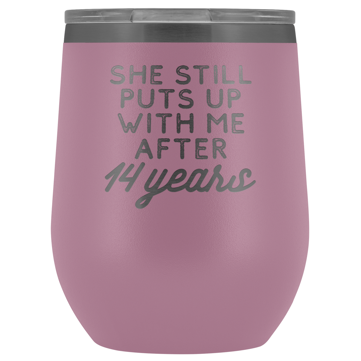 14th Anniversary Gift 14 Anni Anniversario di Matrimonio Anniversario Vino Tumbler Regali Divertenti Marito per Lui Anniversario per Men Cup