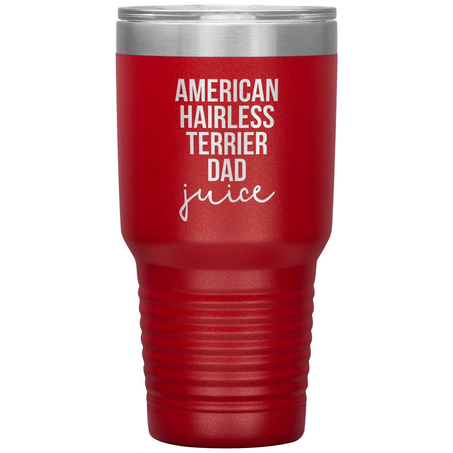 American Hairless Terrier Dad Tumbler, Funny Travel Coffee Mug, Birthday Gifts for Men and Women