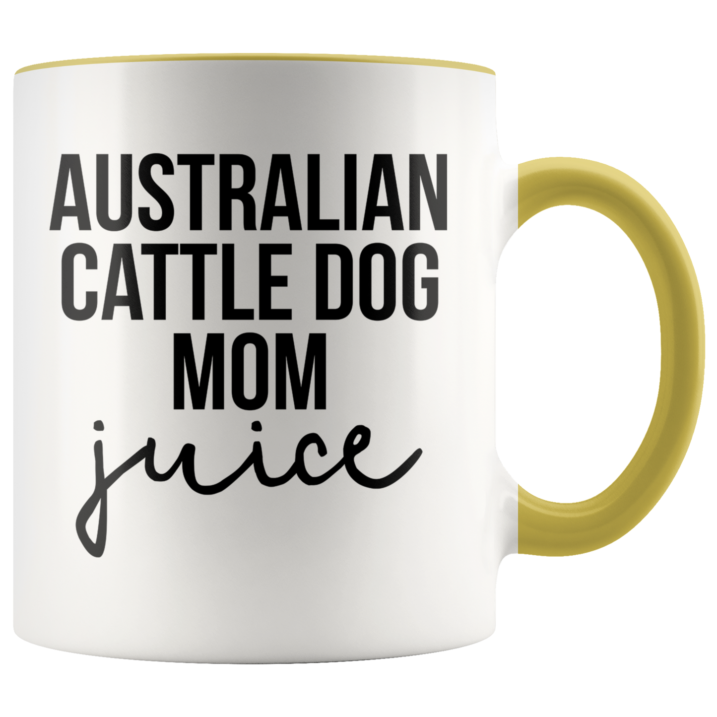 Australian Cattle Dog Mom Gifts, Coffee Mug, Two Tone Accent Cup, Birthday Gift for Men and Women