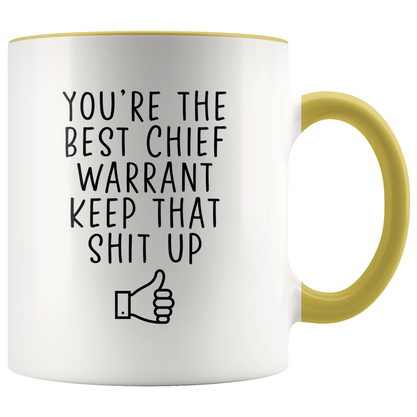 Chief Warrant Gifts, Coffee Mug, Two Tone Accent Cup, Birthday Gift for Men and Women