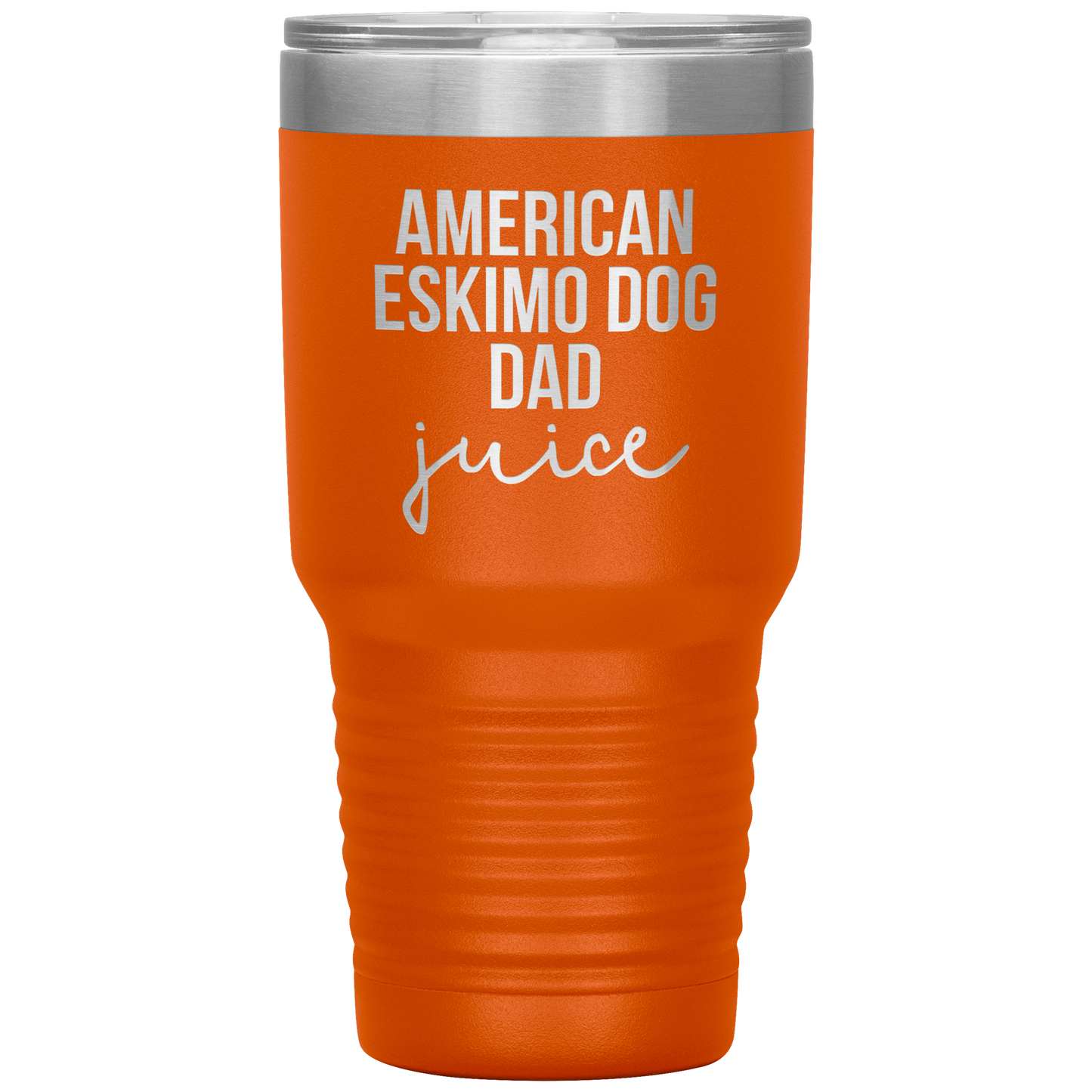 American Eskimo Dog Dad Tumbler, Funny Travel Coffee Mug, Birthday Gifts for Men and Women