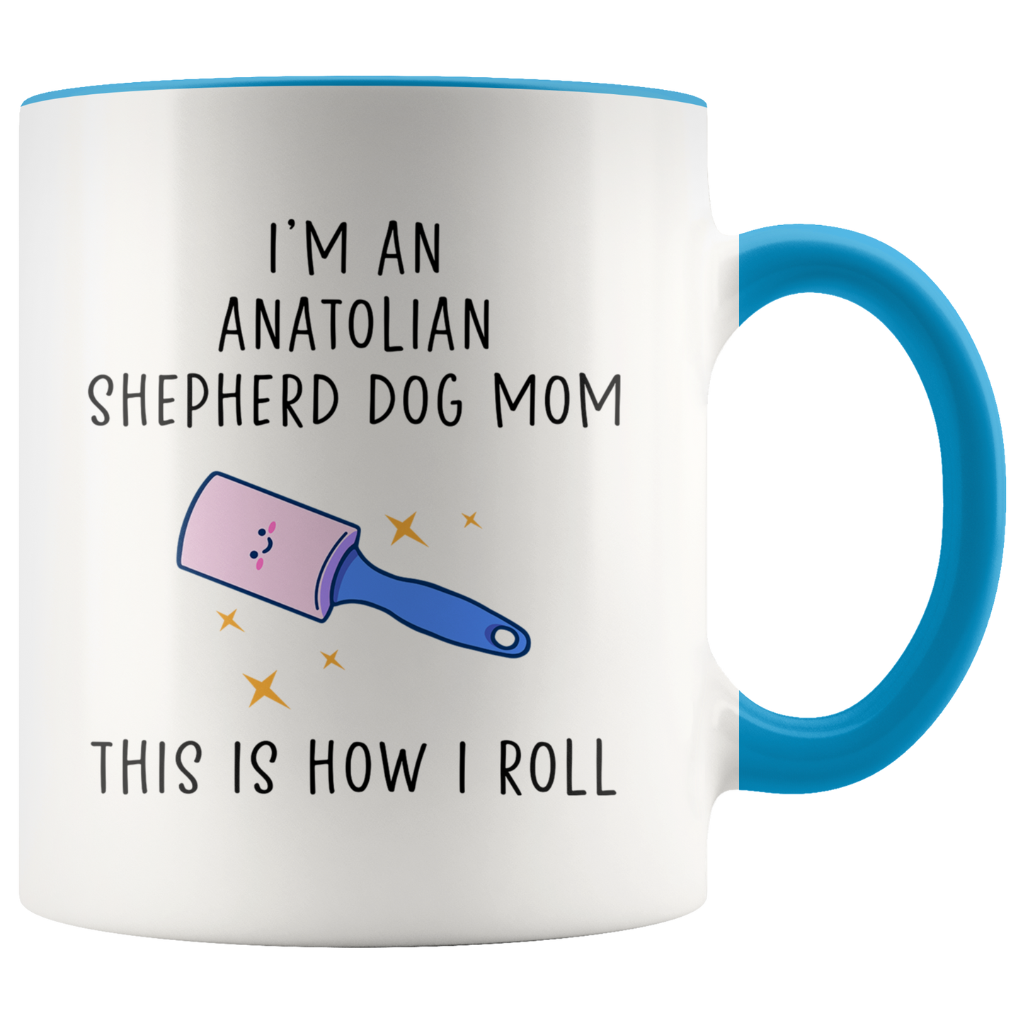 Anatolian Shepherd Dog Mom Gifts, Coffee Mug, Two Tone Accent Cup, Birthday Gift for Men and Women