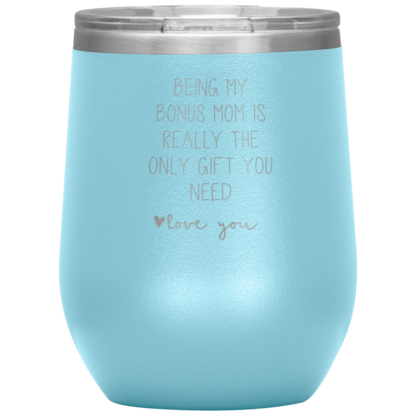 Bonus Mom Wine Tumbler, Bonus Mom Gifts, Travel Wine Cup, Birthday Gifts for Men and Women